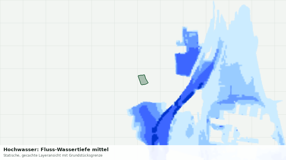 Statische Kartenansicht: Hochwasser: Fluss-Wassertiefe mittel