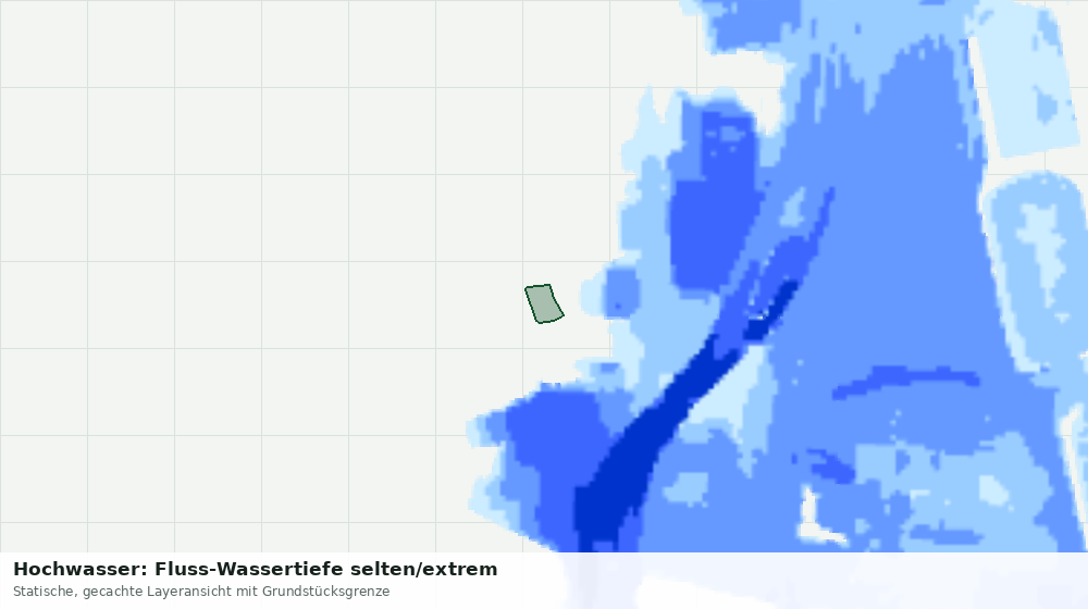 Statische Kartenansicht: Hochwasser: Fluss-Wassertiefe selten/extrem