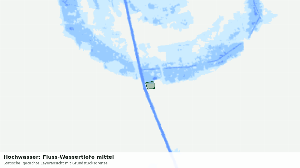 Statische Kartenansicht: Hochwasser: Fluss-Wassertiefe mittel