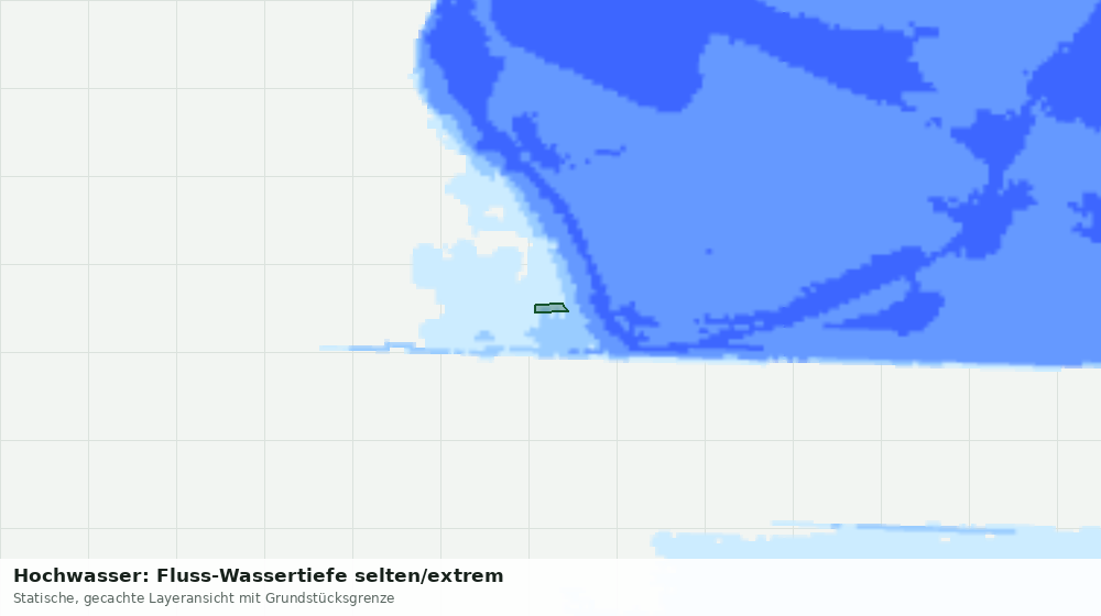 Statische Kartenansicht: Hochwasser: Fluss-Wassertiefe selten/extrem