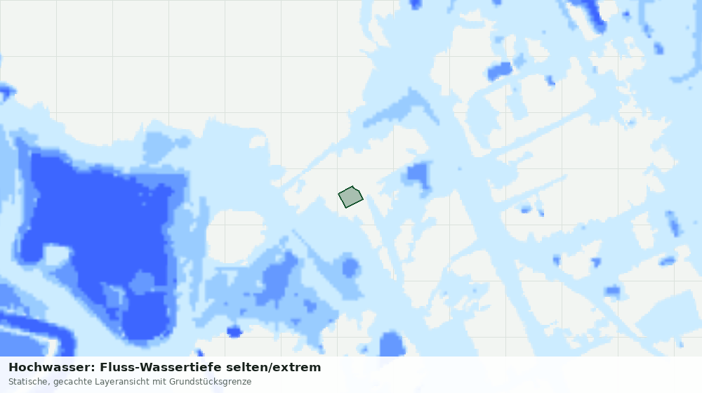 Statische Kartenansicht: Hochwasser: Fluss-Wassertiefe selten/extrem