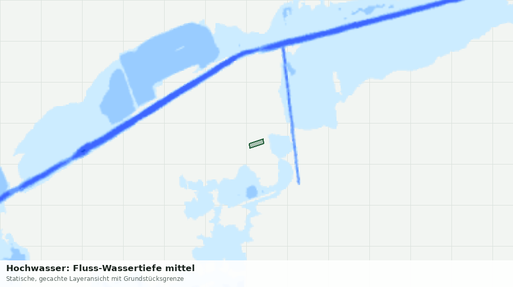 Statische Kartenansicht: Hochwasser: Fluss-Wassertiefe mittel
