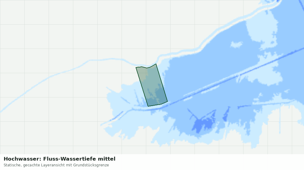 Statische Kartenansicht: Hochwasser: Fluss-Wassertiefe mittel