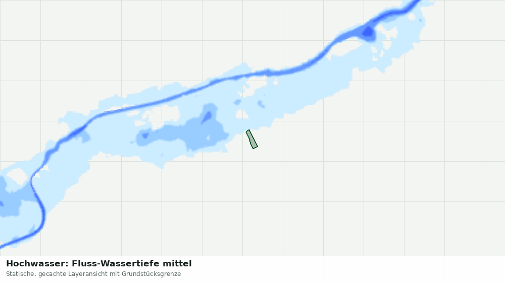 Statische Kartenansicht: Hochwasser: Fluss-Wassertiefe mittel