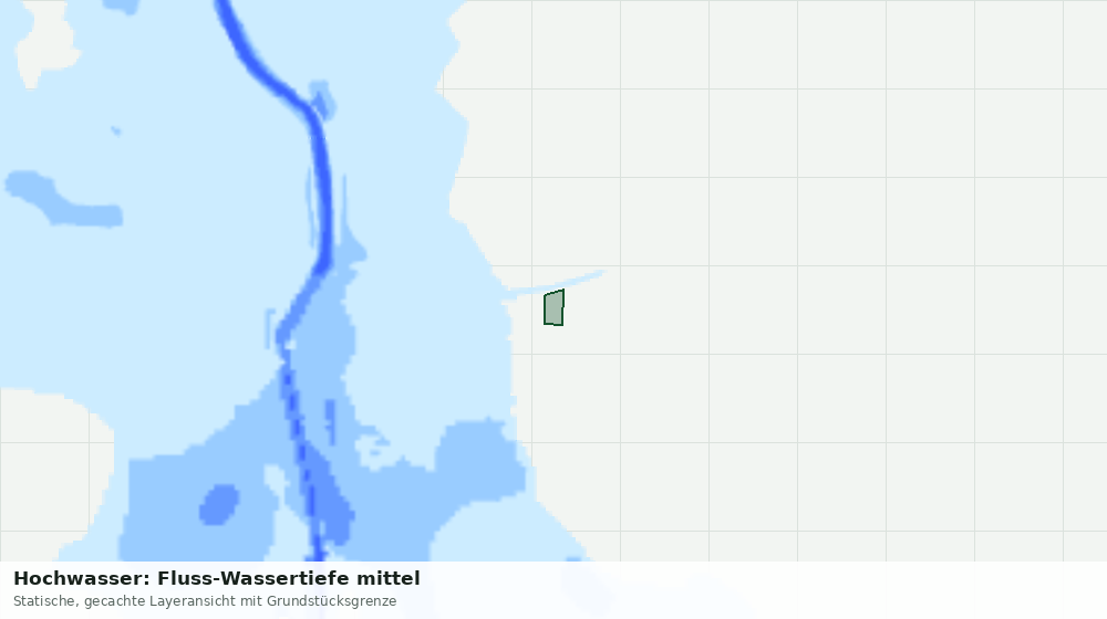 Statische Kartenansicht: Hochwasser: Fluss-Wassertiefe mittel