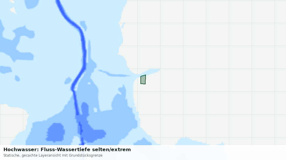 Statische Kartenansicht: Hochwasser: Fluss-Wassertiefe selten/extrem