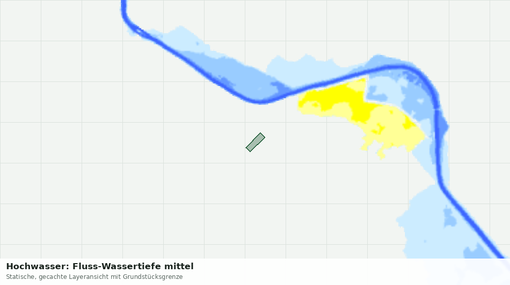 Statische Kartenansicht: Hochwasser: Fluss-Wassertiefe mittel