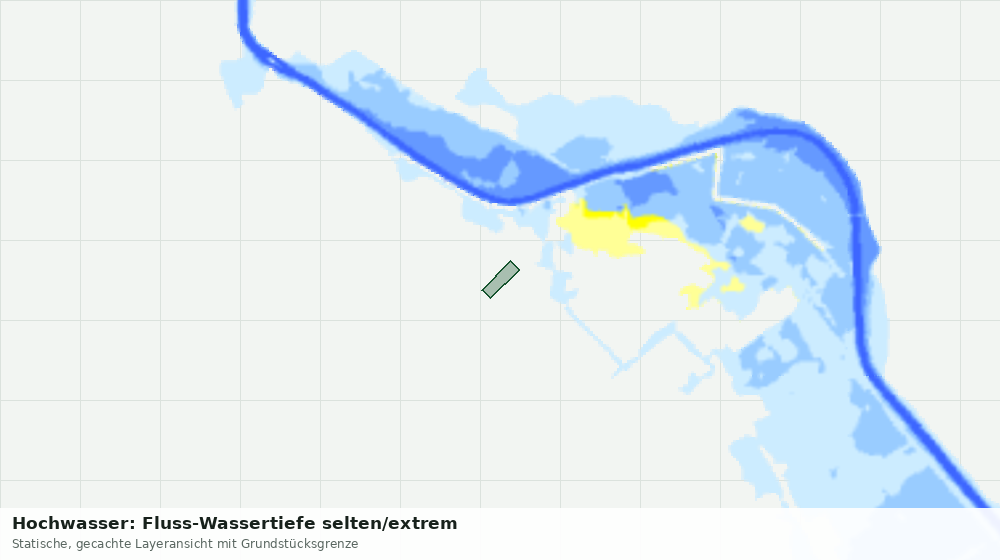Statische Kartenansicht: Hochwasser: Fluss-Wassertiefe selten/extrem