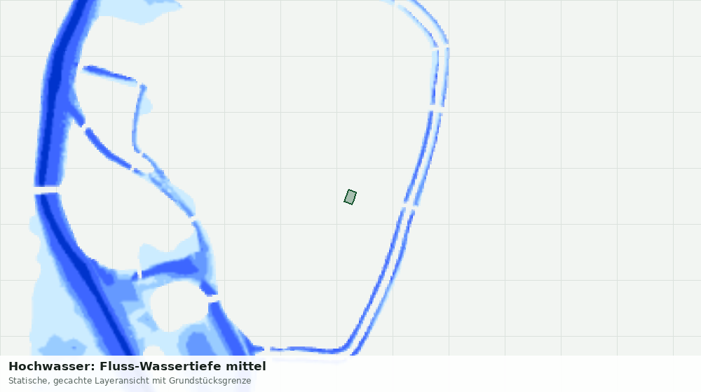 Statische Kartenansicht: Hochwasser: Fluss-Wassertiefe mittel