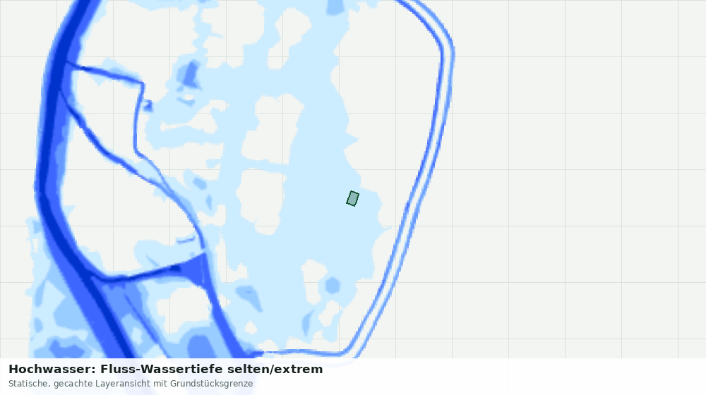 Statische Kartenansicht: Hochwasser: Fluss-Wassertiefe selten/extrem