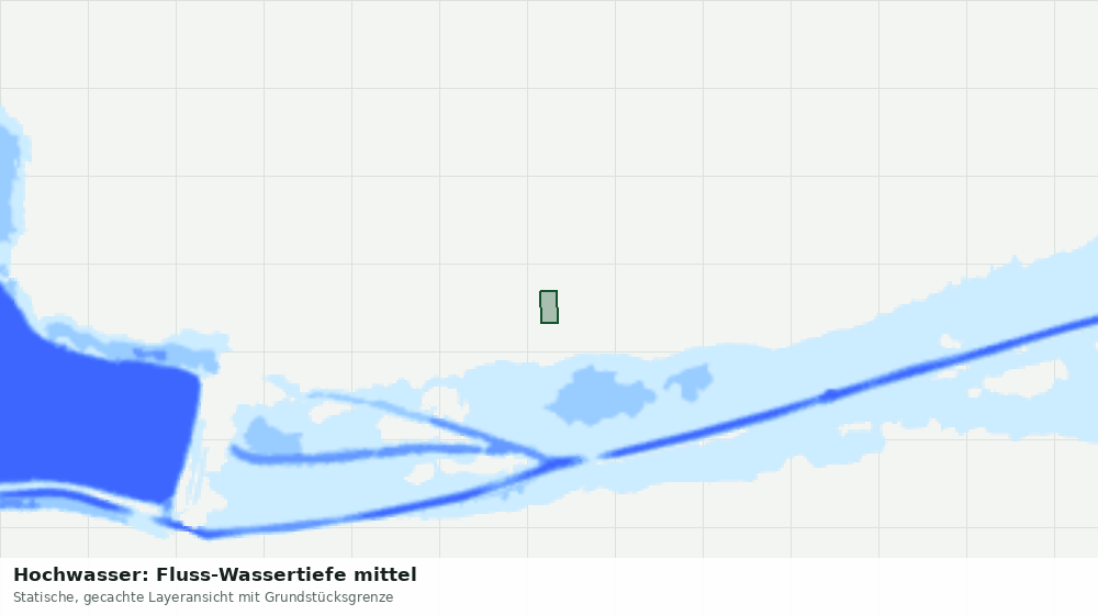 Statische Kartenansicht: Hochwasser: Fluss-Wassertiefe mittel
