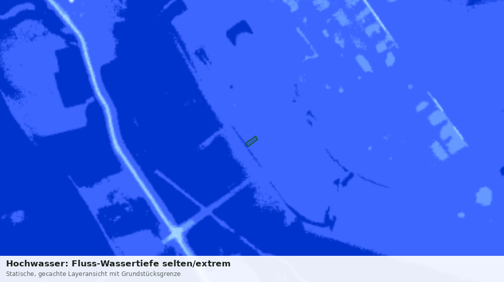 Statische Kartenansicht: Hochwasser: Fluss-Wassertiefe selten/extrem