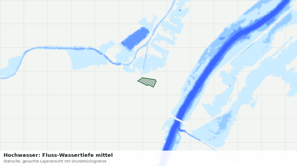 Statische Kartenansicht: Hochwasser: Fluss-Wassertiefe mittel