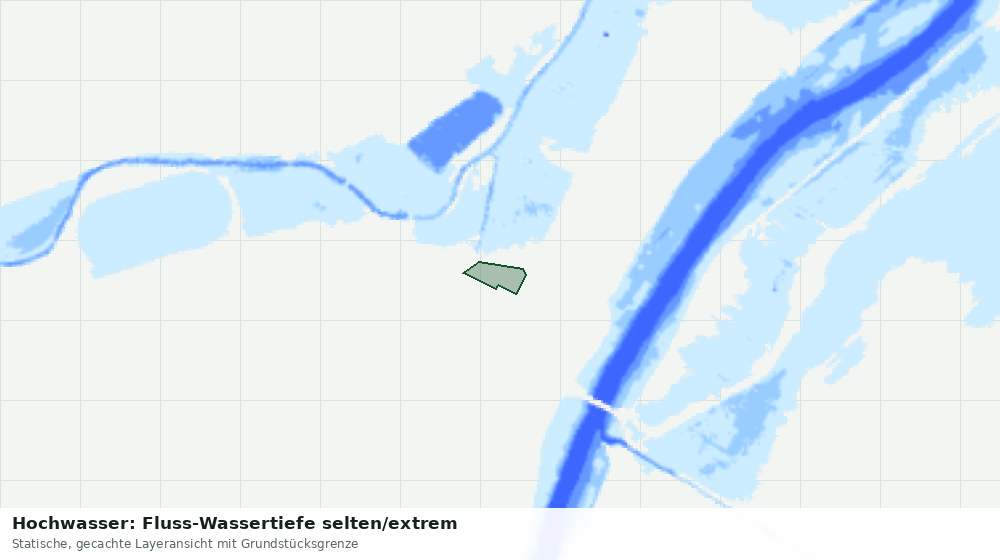 Statische Kartenansicht: Hochwasser: Fluss-Wassertiefe selten/extrem