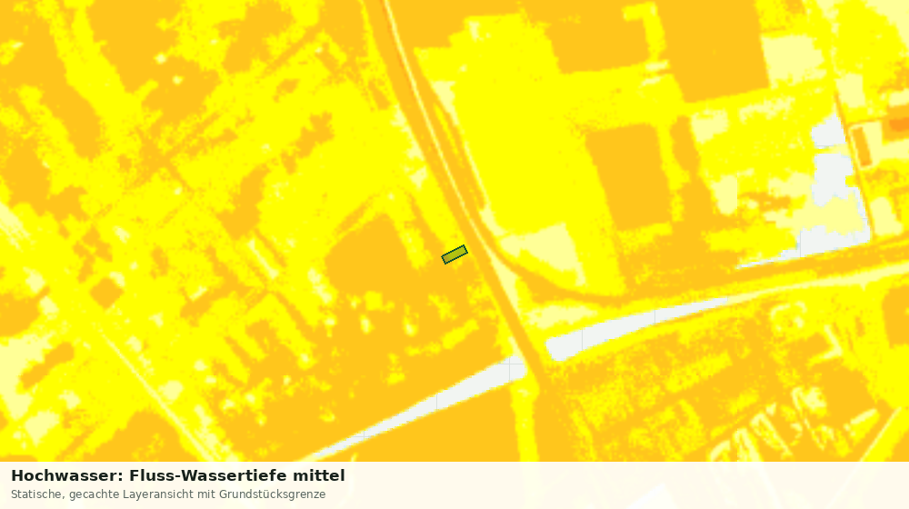 Statische Kartenansicht: Hochwasser: Fluss-Wassertiefe mittel