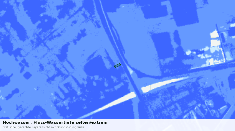 Statische Kartenansicht: Hochwasser: Fluss-Wassertiefe selten/extrem