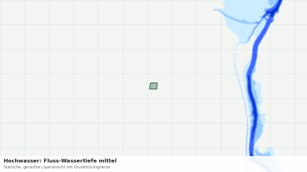 Statische Kartenansicht: Hochwasser: Fluss-Wassertiefe mittel