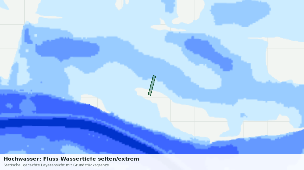 Statische Kartenansicht: Hochwasser: Fluss-Wassertiefe selten/extrem