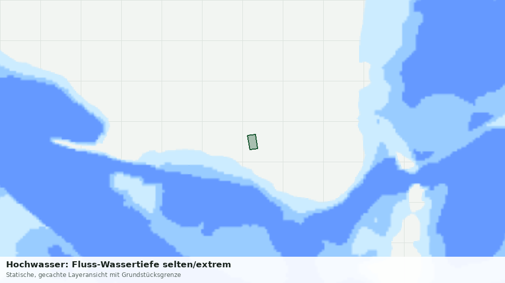 Statische Kartenansicht: Hochwasser: Fluss-Wassertiefe selten/extrem