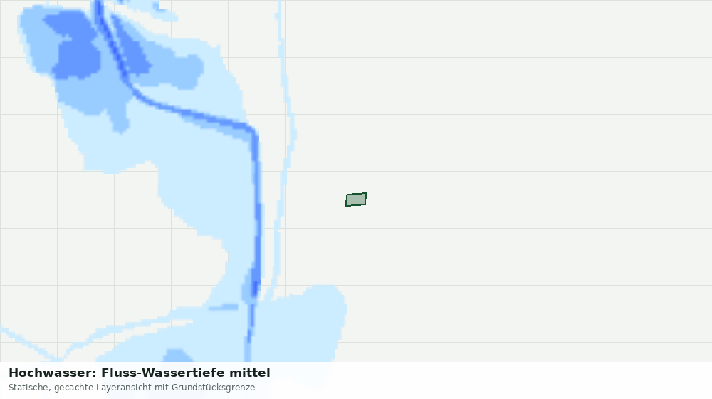 Statische Kartenansicht: Hochwasser: Fluss-Wassertiefe mittel