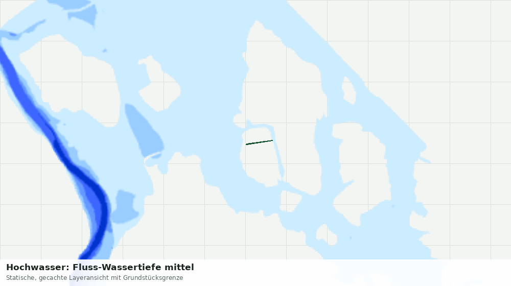 Statische Kartenansicht: Hochwasser: Fluss-Wassertiefe mittel