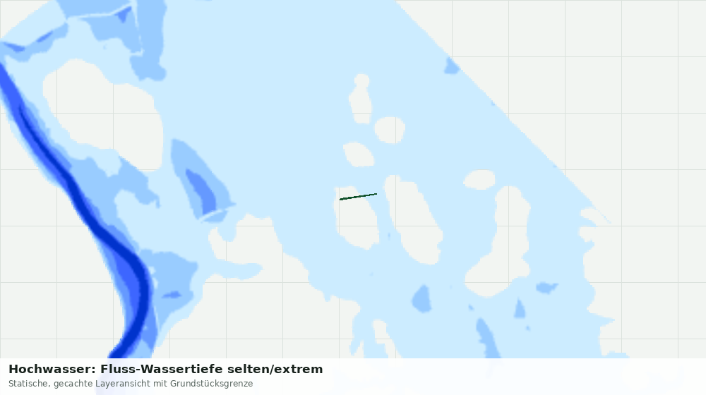 Statische Kartenansicht: Hochwasser: Fluss-Wassertiefe selten/extrem