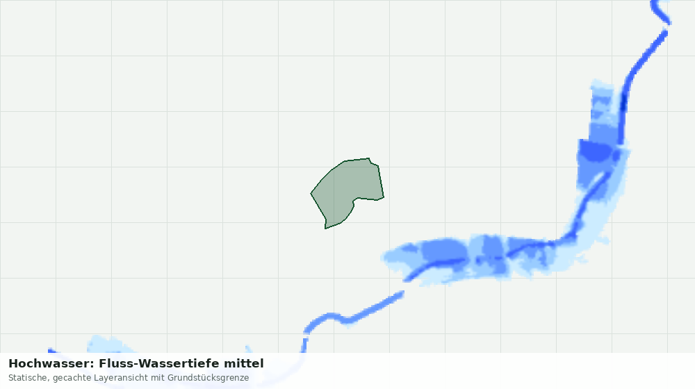 Statische Kartenansicht: Hochwasser: Fluss-Wassertiefe mittel