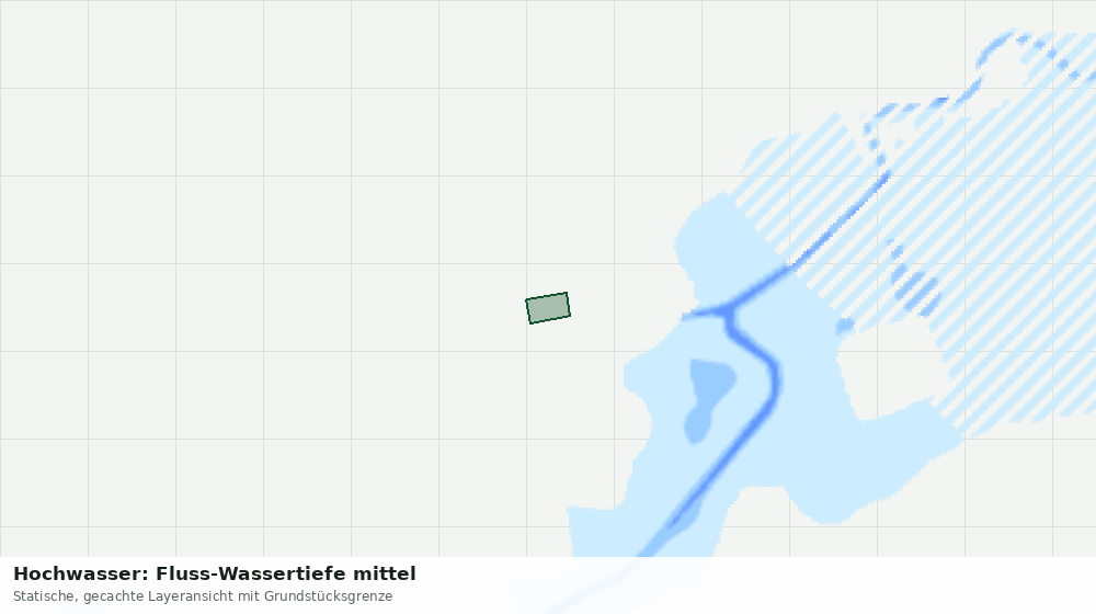 Statische Kartenansicht: Hochwasser: Fluss-Wassertiefe mittel