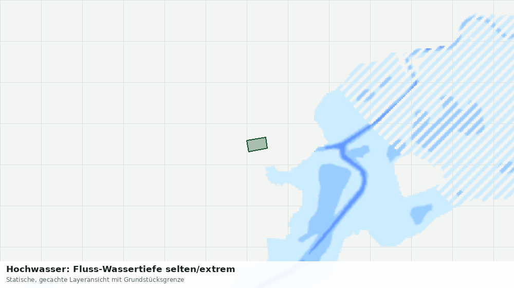Statische Kartenansicht: Hochwasser: Fluss-Wassertiefe selten/extrem