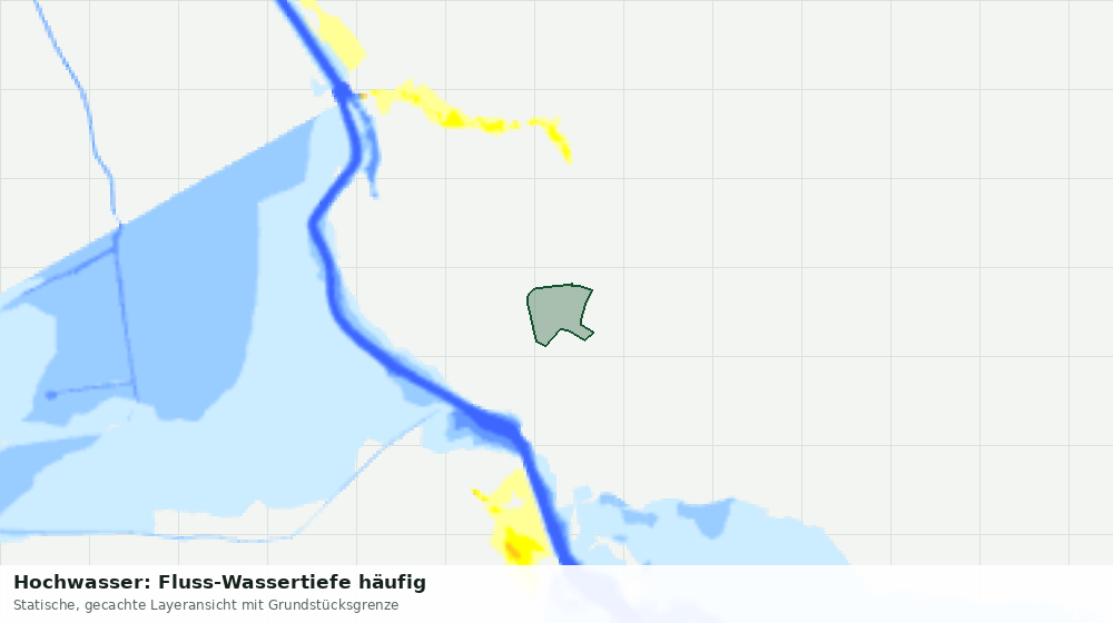 Statische Kartenansicht: Hochwasser: Fluss-Wassertiefe häufig