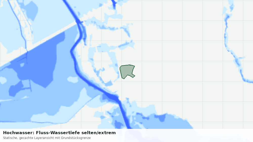 Statische Kartenansicht: Hochwasser: Fluss-Wassertiefe selten/extrem