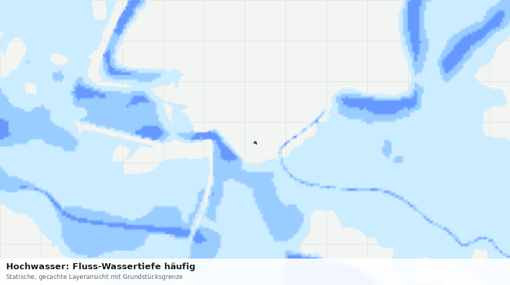 Statische Kartenansicht: Hochwasser: Fluss-Wassertiefe häufig