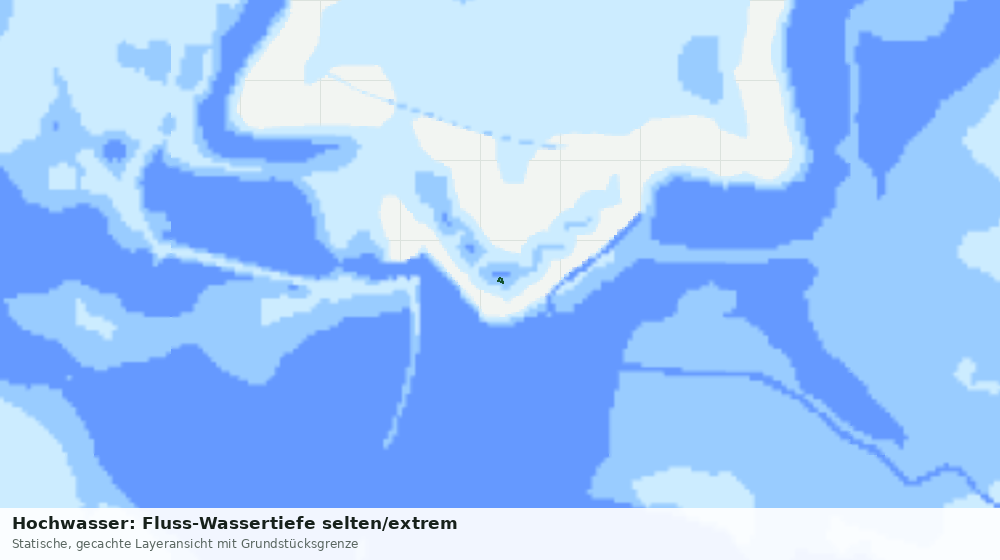 Statische Kartenansicht: Hochwasser: Fluss-Wassertiefe selten/extrem