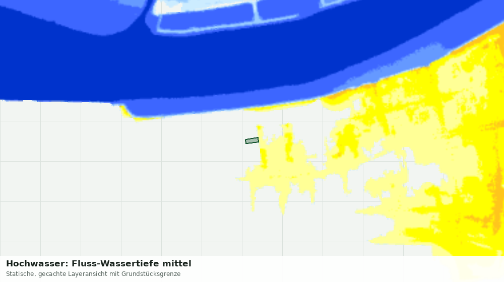 Statische Kartenansicht: Hochwasser: Fluss-Wassertiefe mittel