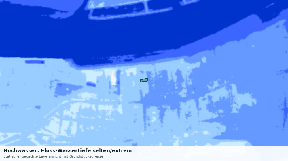 Statische Kartenansicht: Hochwasser: Fluss-Wassertiefe selten/extrem