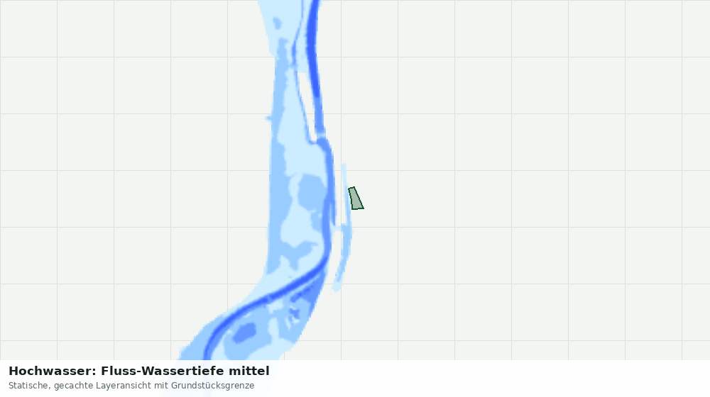 Statische Kartenansicht: Hochwasser: Fluss-Wassertiefe mittel