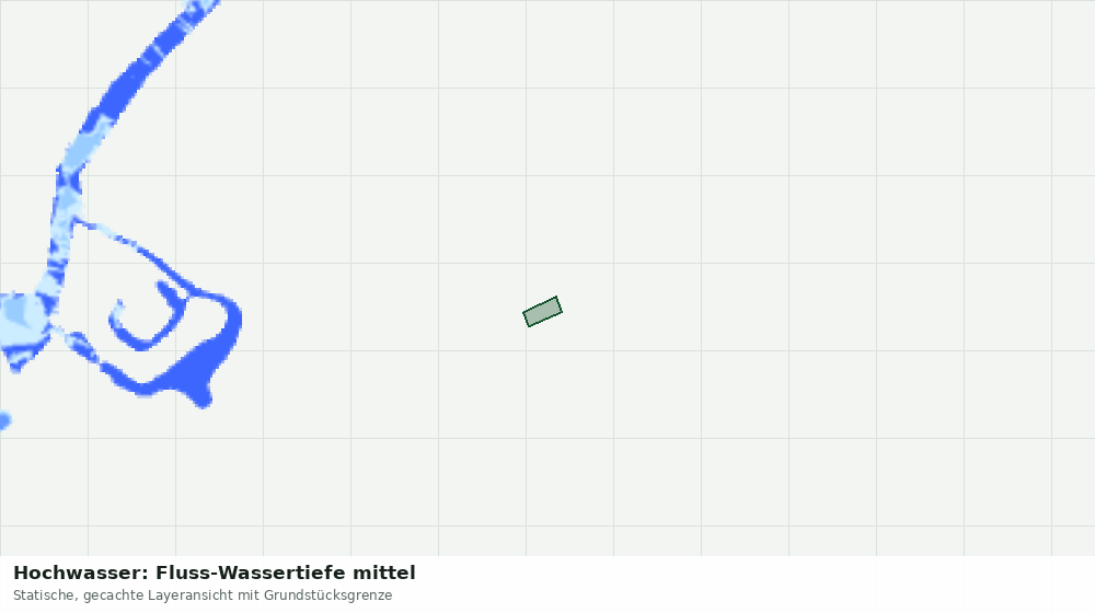 Statische Kartenansicht: Hochwasser: Fluss-Wassertiefe mittel