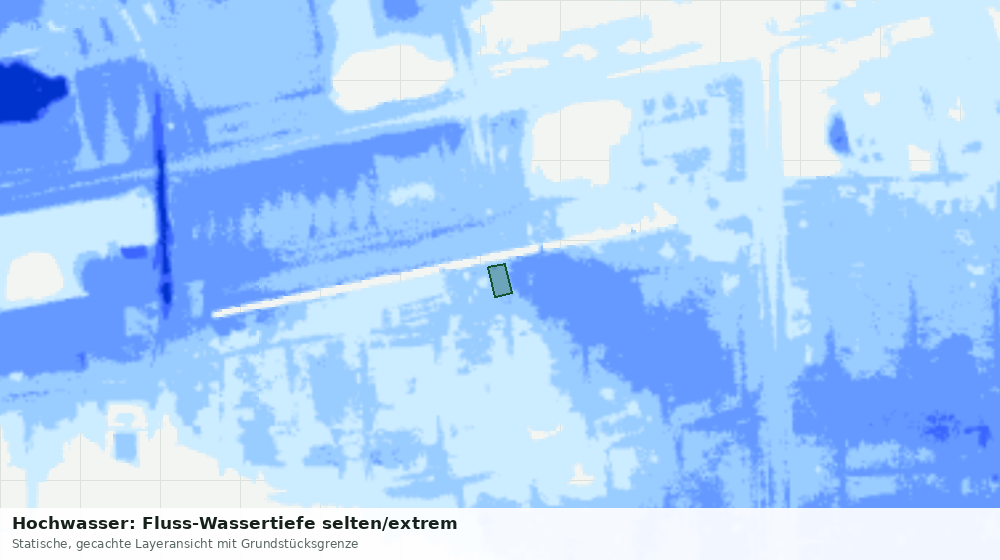 Statische Kartenansicht: Hochwasser: Fluss-Wassertiefe selten/extrem