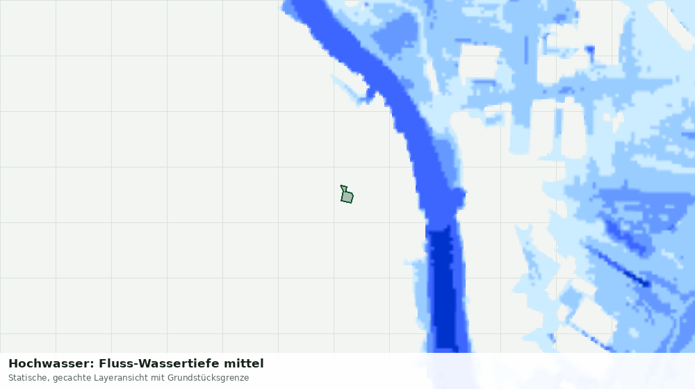 Statische Kartenansicht: Hochwasser: Fluss-Wassertiefe mittel