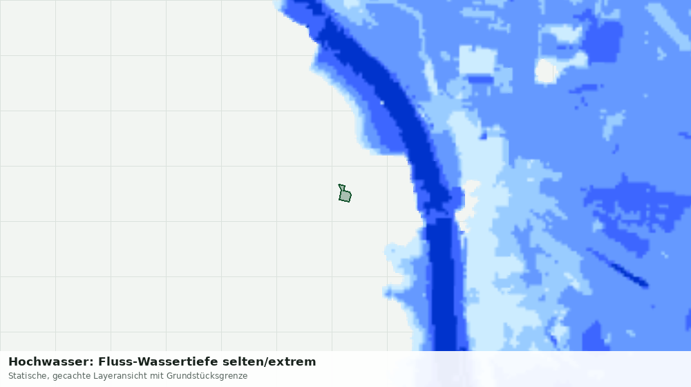 Statische Kartenansicht: Hochwasser: Fluss-Wassertiefe selten/extrem