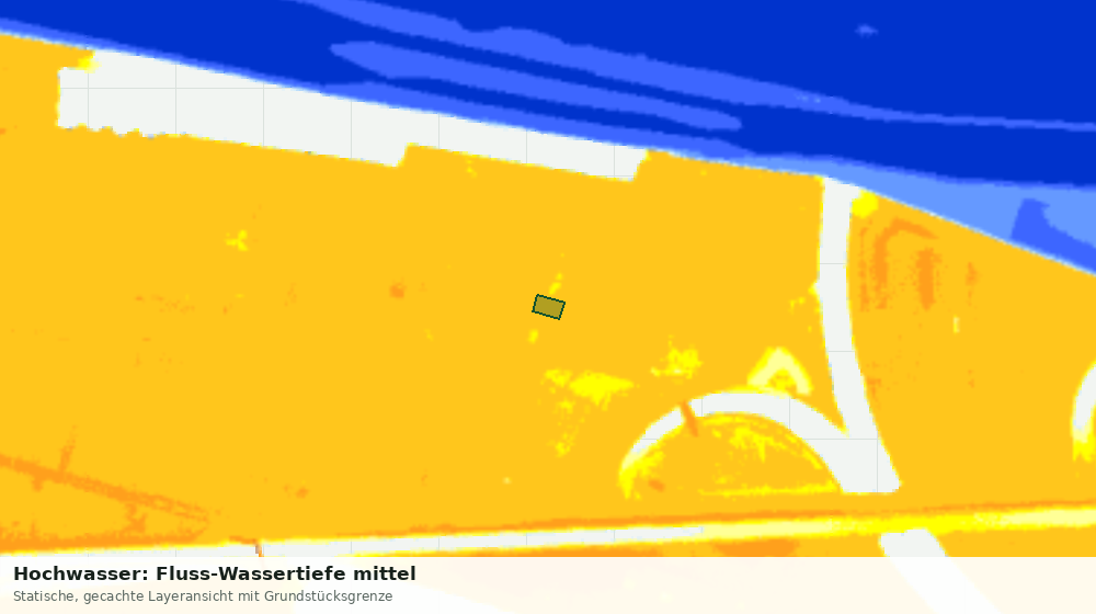 Statische Kartenansicht: Hochwasser: Fluss-Wassertiefe mittel