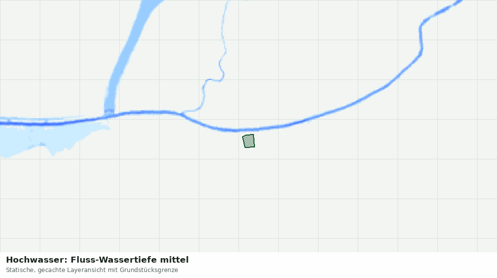 Statische Kartenansicht: Hochwasser: Fluss-Wassertiefe mittel