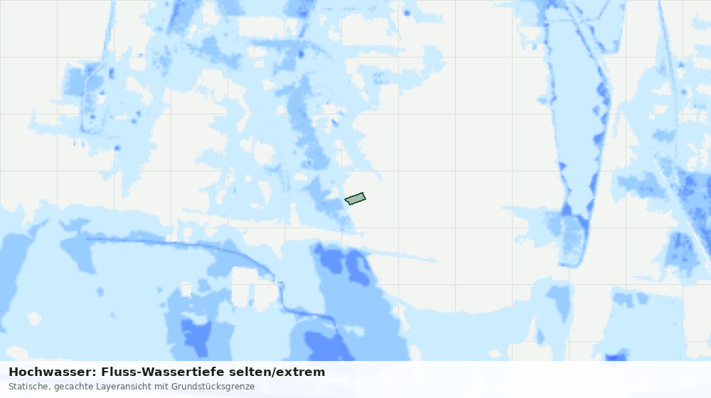 Statische Kartenansicht: Hochwasser: Fluss-Wassertiefe selten/extrem