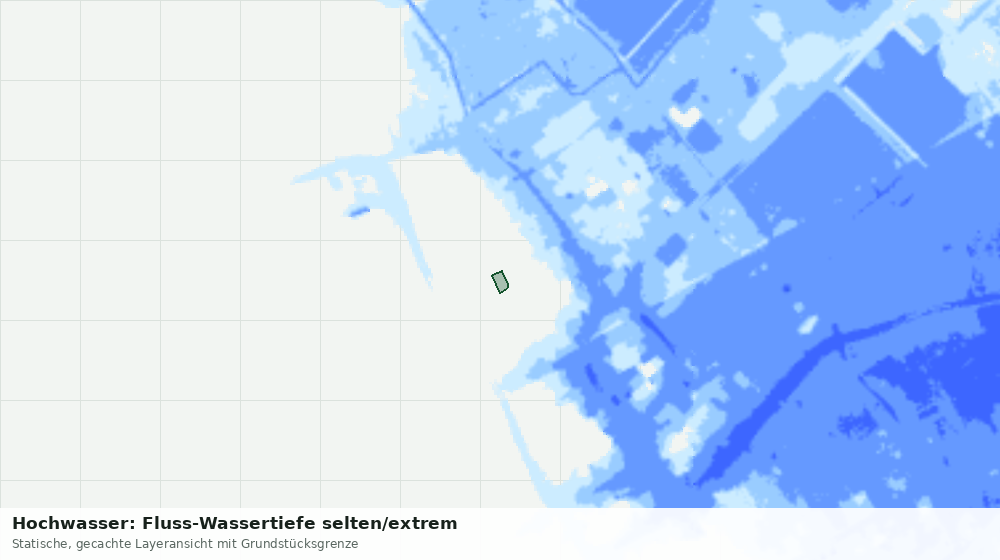 Statische Kartenansicht: Hochwasser: Fluss-Wassertiefe selten/extrem