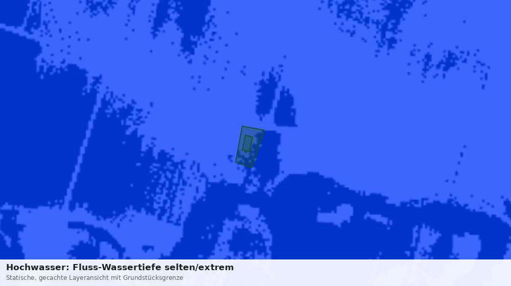 Statische Kartenansicht: Hochwasser: Fluss-Wassertiefe selten/extrem
