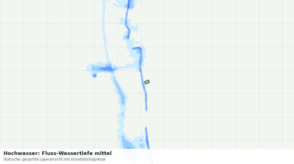 Statische Kartenansicht: Hochwasser: Fluss-Wassertiefe mittel
