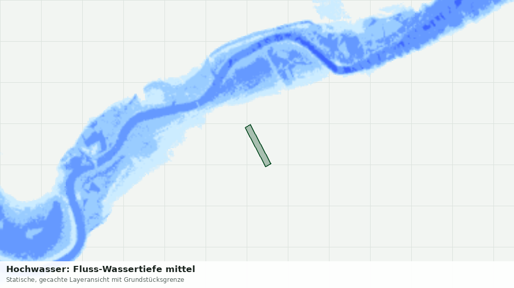 Statische Kartenansicht: Hochwasser: Fluss-Wassertiefe mittel