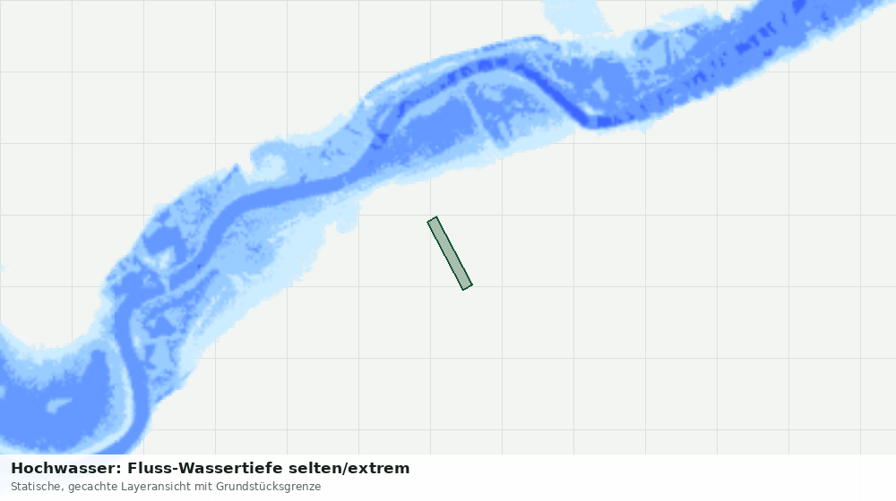 Statische Kartenansicht: Hochwasser: Fluss-Wassertiefe selten/extrem