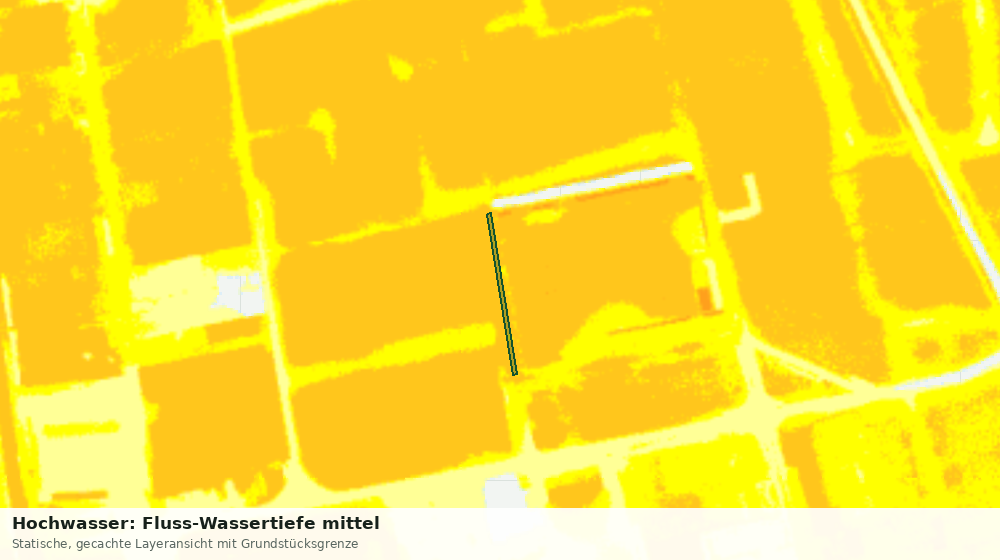 Statische Kartenansicht: Hochwasser: Fluss-Wassertiefe mittel