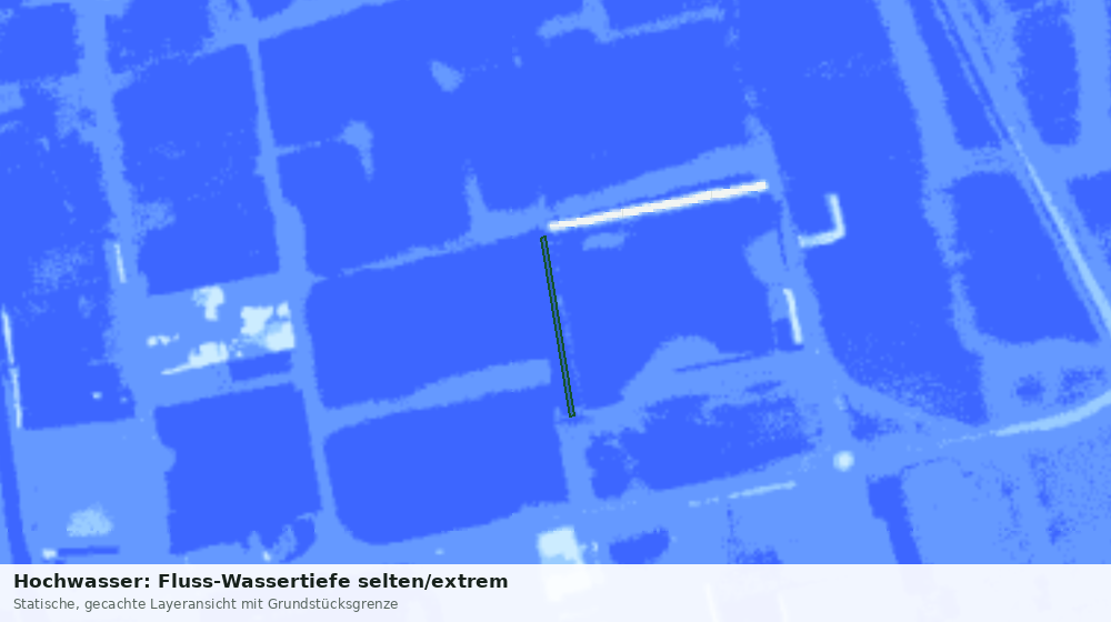Statische Kartenansicht: Hochwasser: Fluss-Wassertiefe selten/extrem